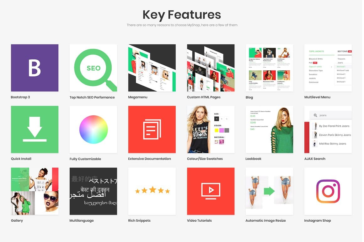 Key features of MyShop - Best Shopify theme.