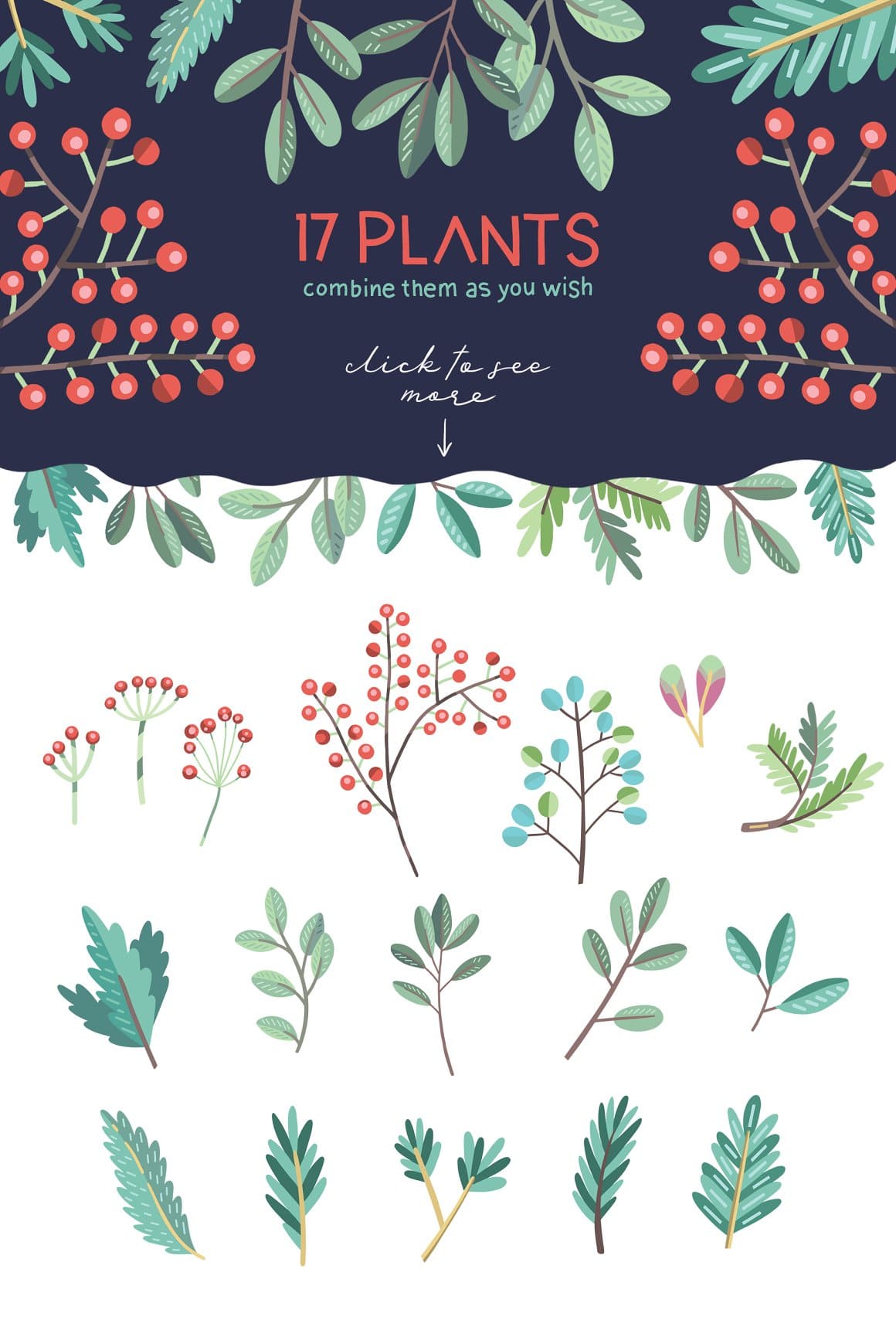 17 plants combine them as you wish.