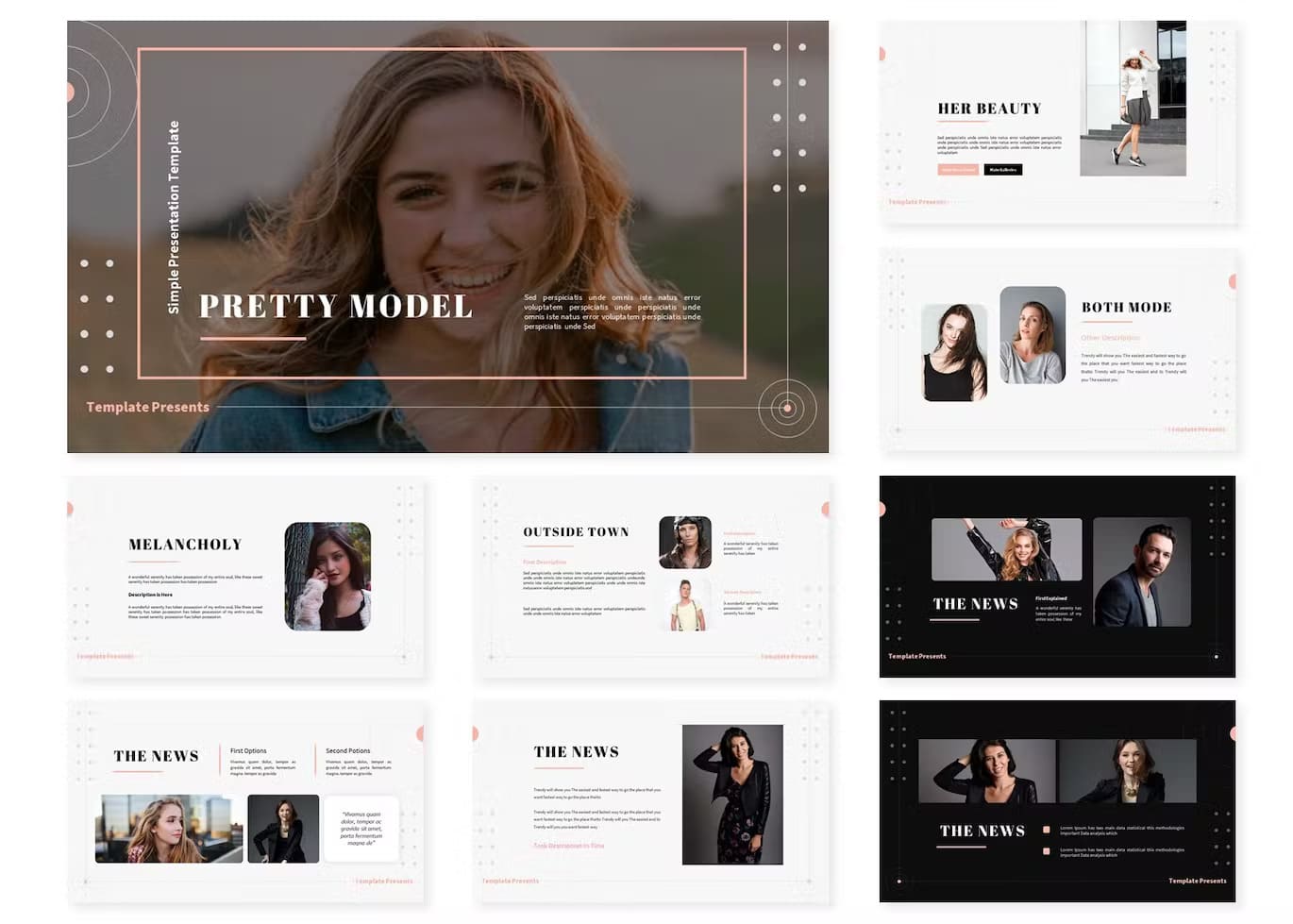 The news of the Pretty Model | Keynote Template.