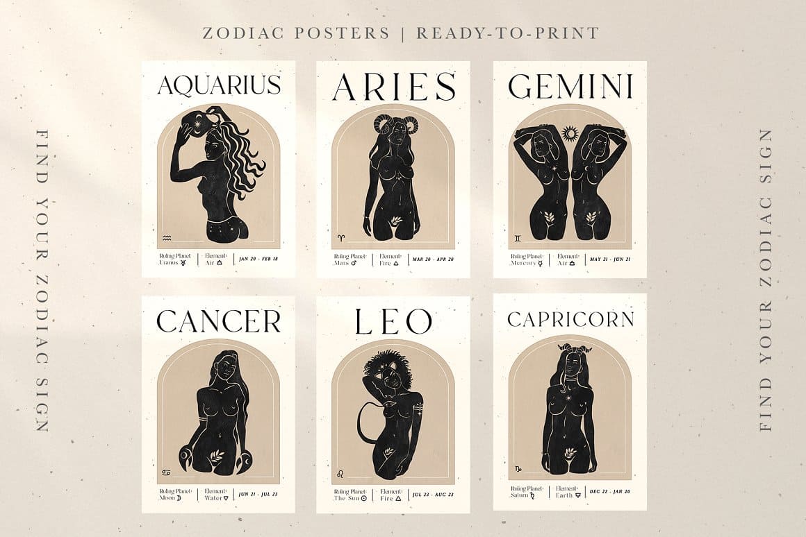 Zodiac posters what ready-to-print.