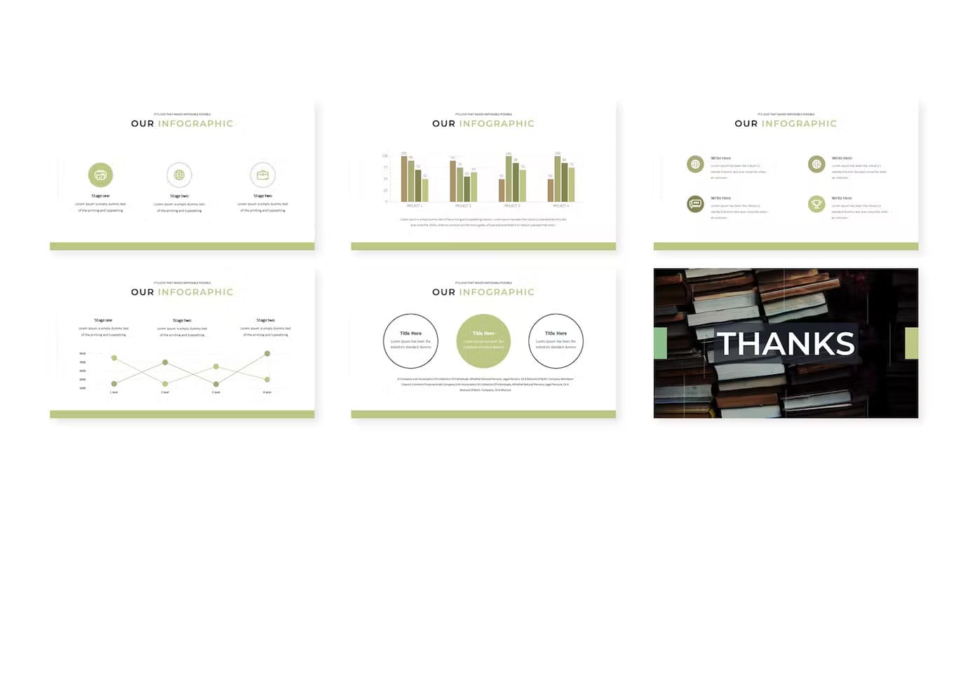 Infographic of Book - Powerpoint Template.
