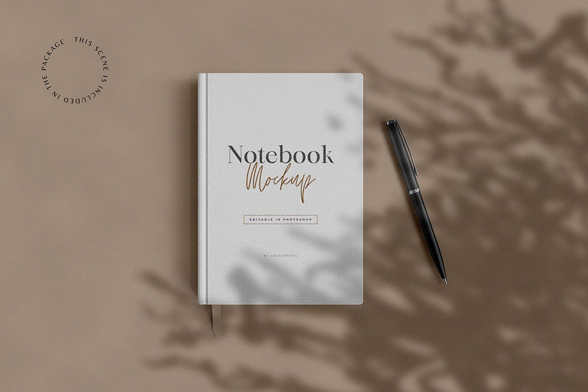 Image of a white notebook.