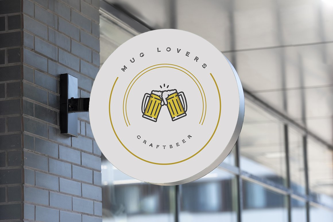 Alternative logo of a bar with a beer theme.