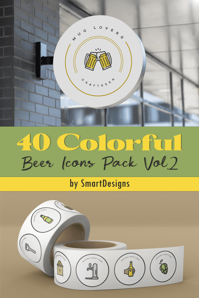 40 Colorful Beer Icons Pack Vol.2 – MasterBundles