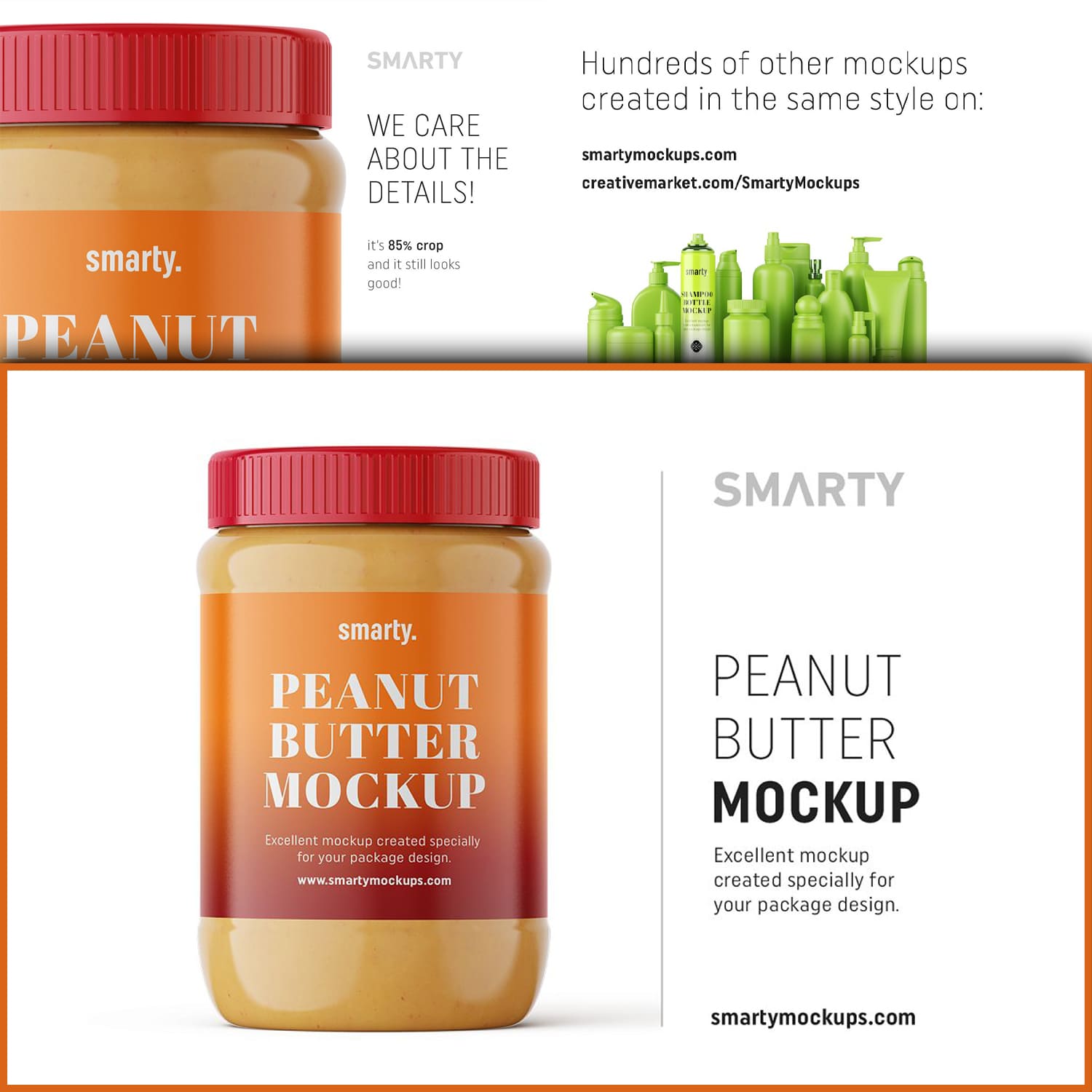Preview peanut butter jar mockup.