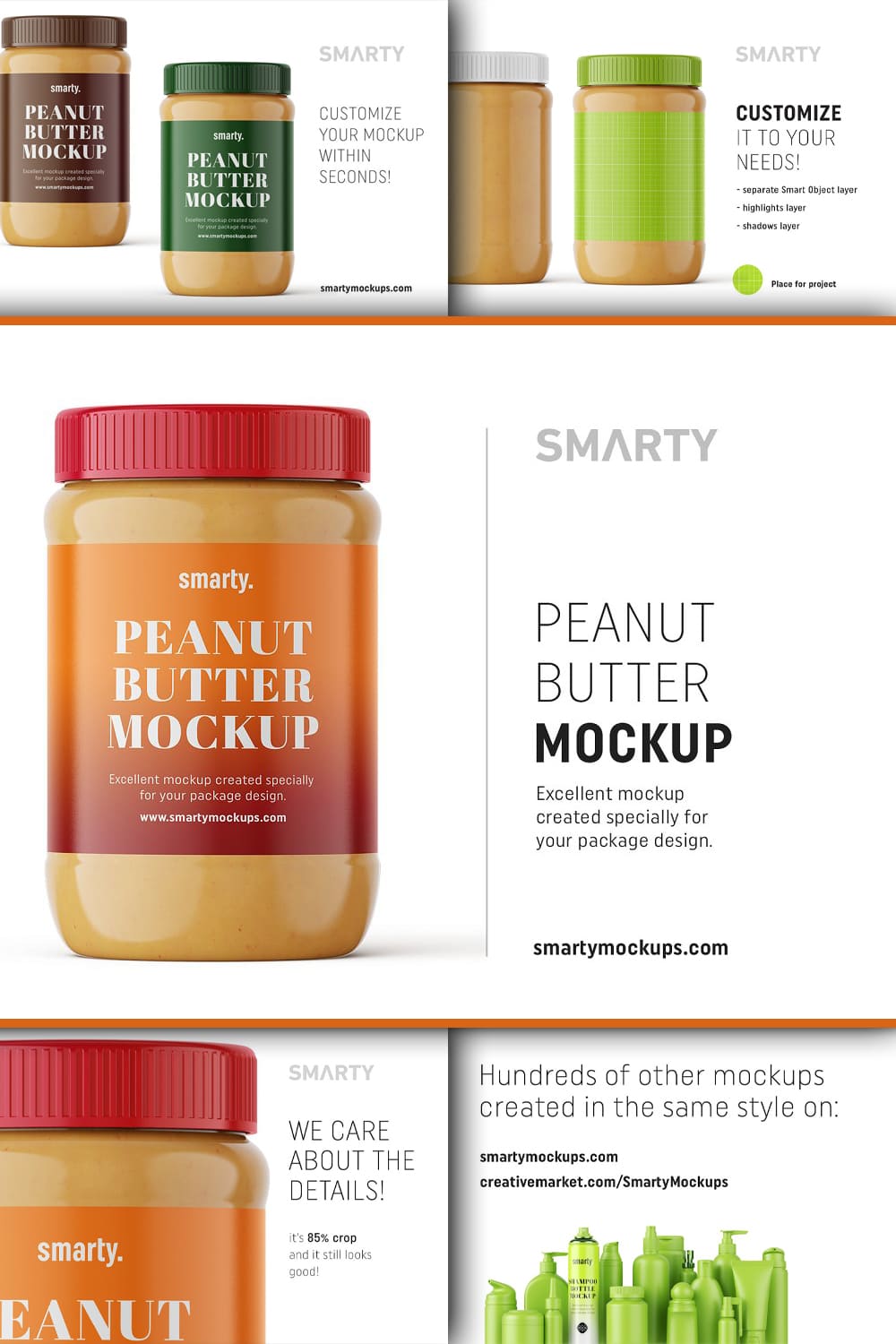 Peanut butter jar mockup of pinterest.