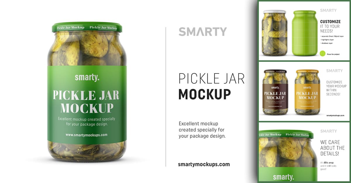 Pickle Jar Mockup MasterBundles