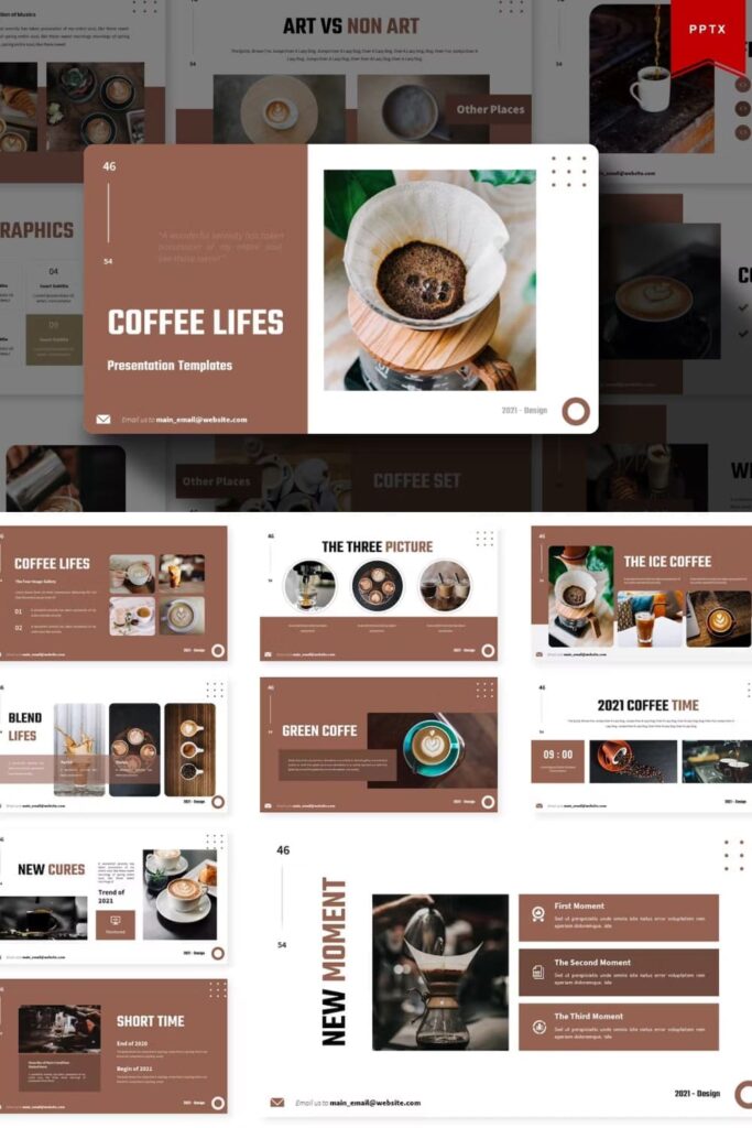 Coffee Lifes Powerpoint Template – MasterBundles