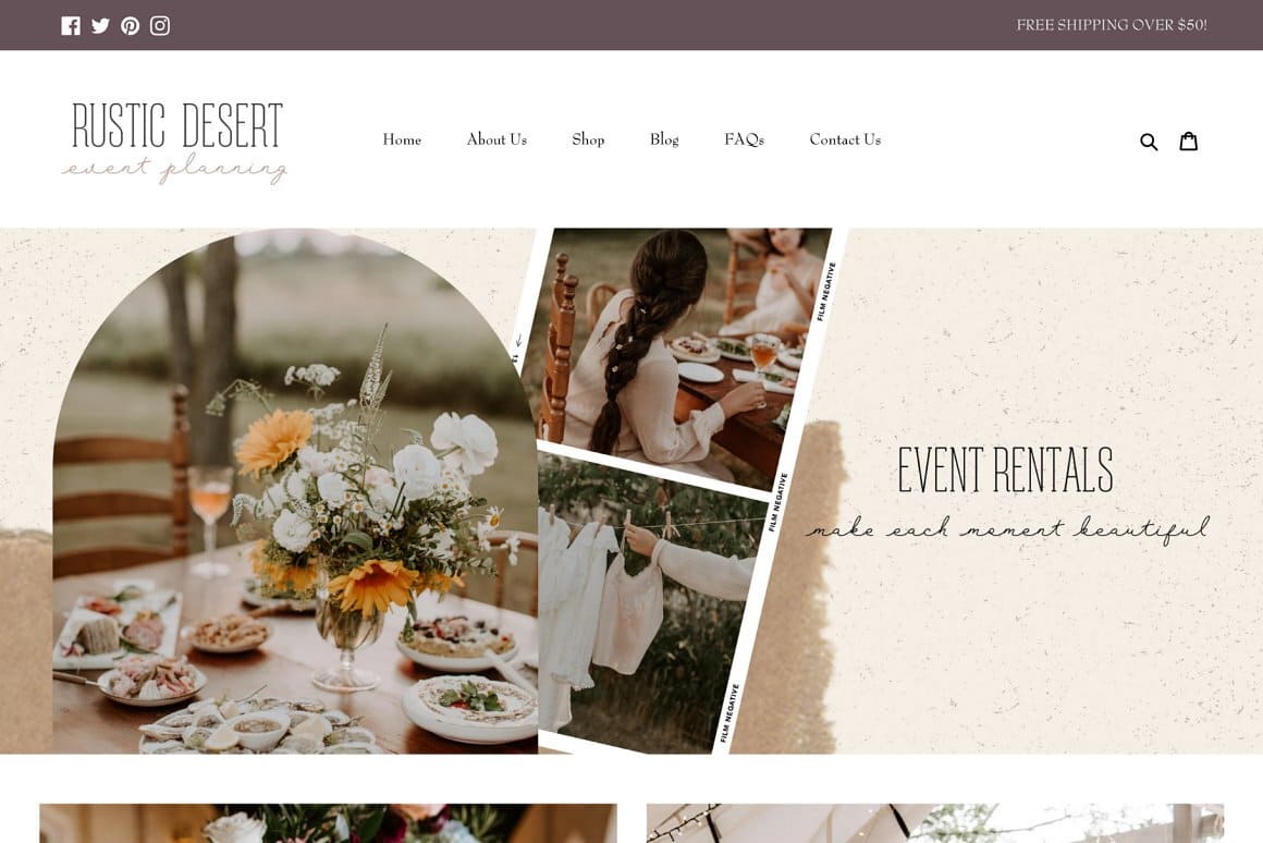 Blog and shop of rustic desert.