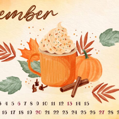Free November Food Calendar | Master Bundles