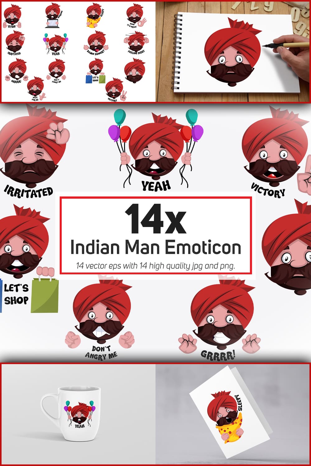 Indian man emoticon or stickers character coll of pinterest.