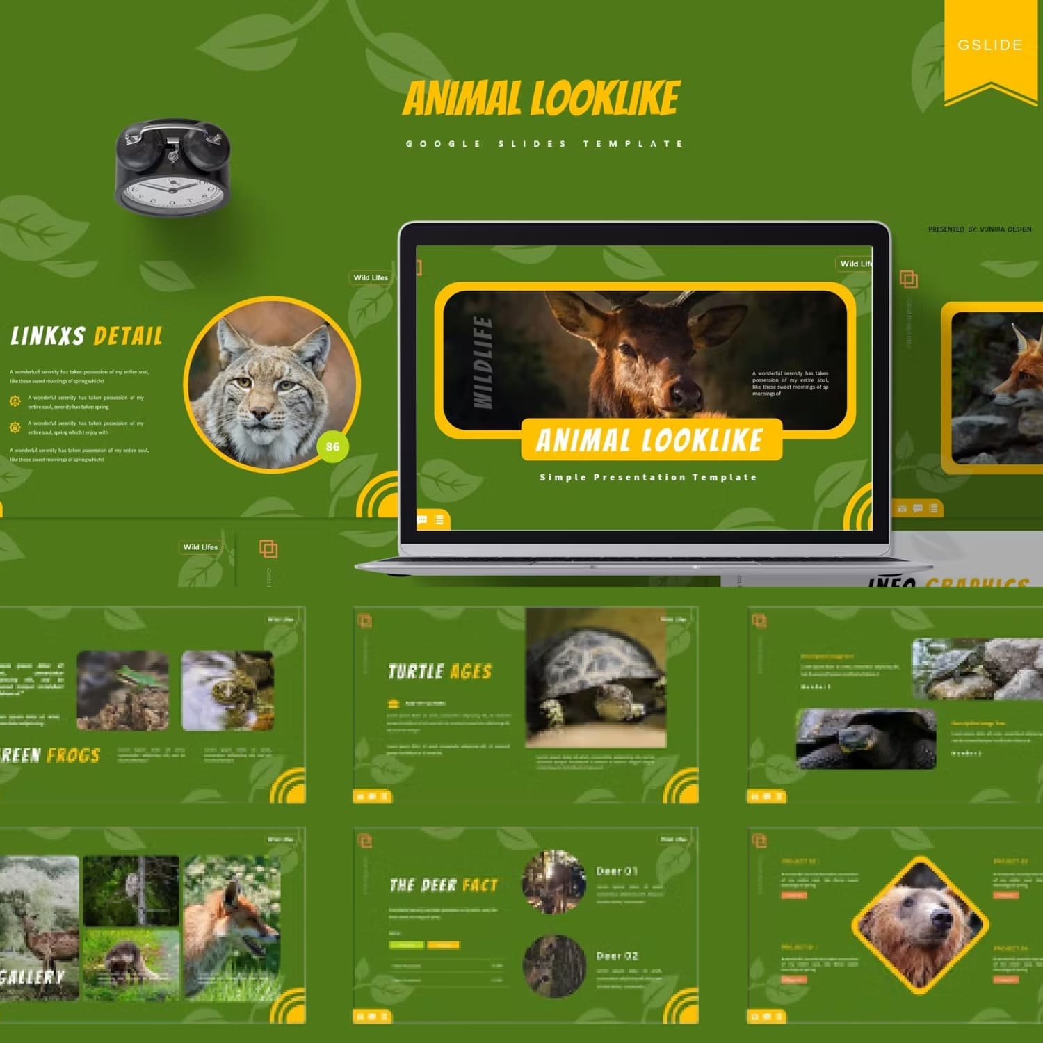 Animal Looklike | Google Slides Template.