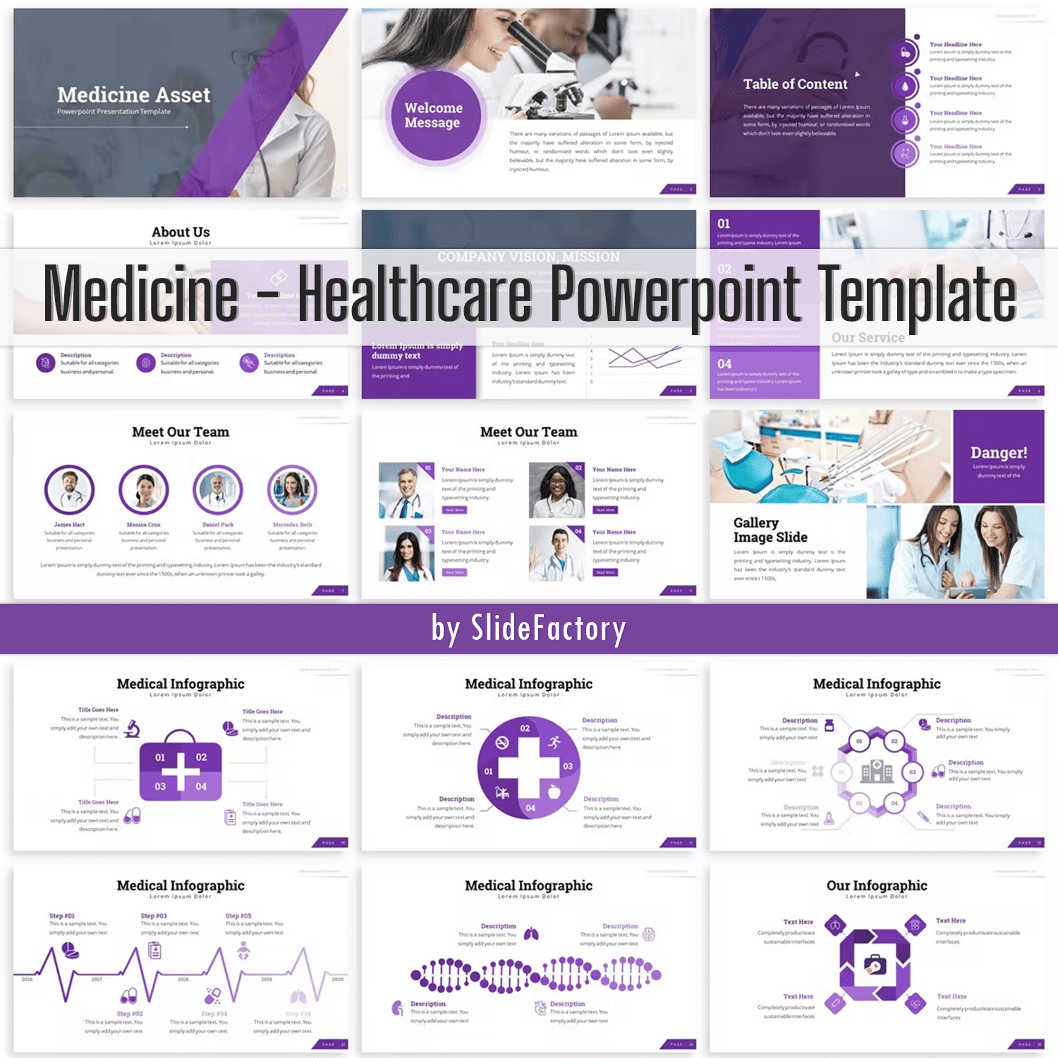 Team of the Medicine - Healthcare Powerpoint Template.