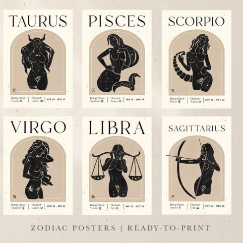 Zodiac Signs Constellation BUNDLE | Master Bundles