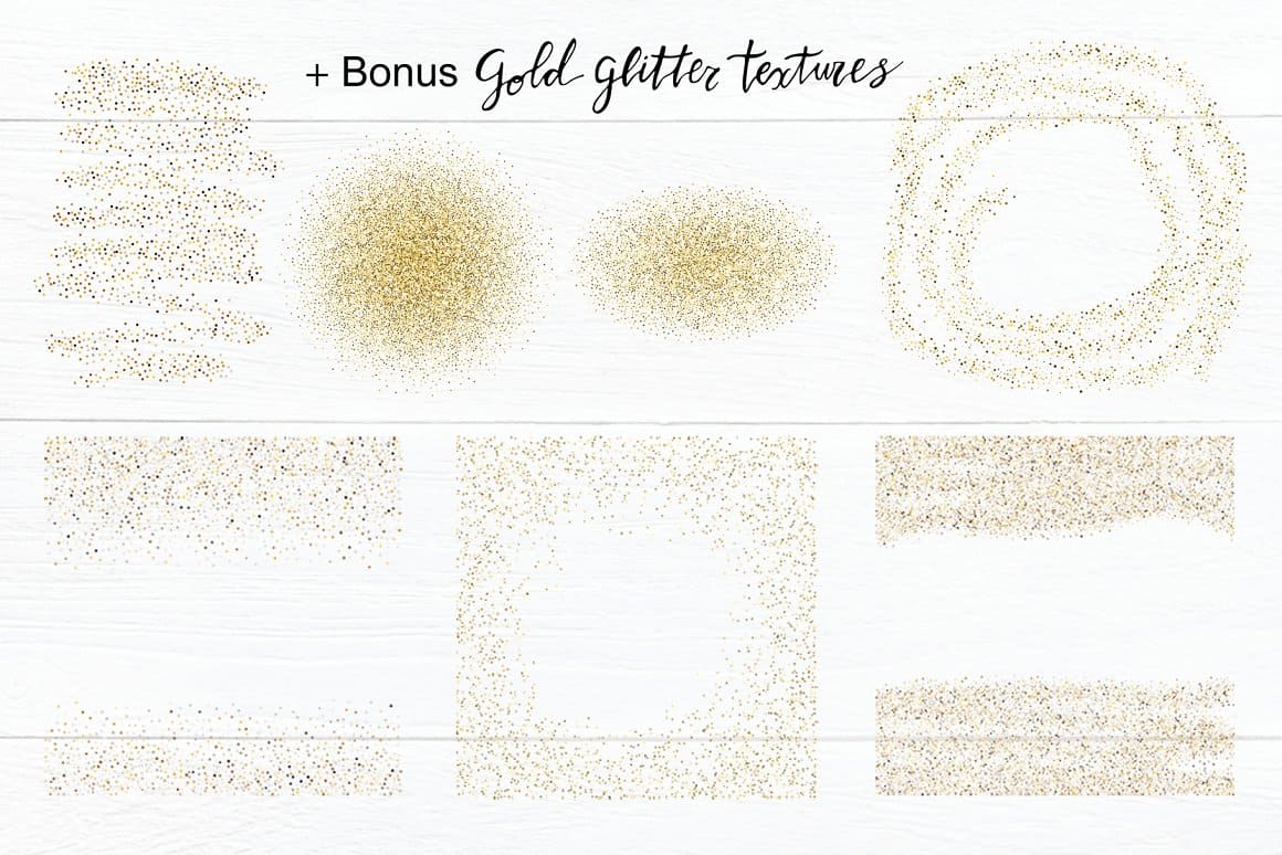 Bonus Gold dlitter textures.