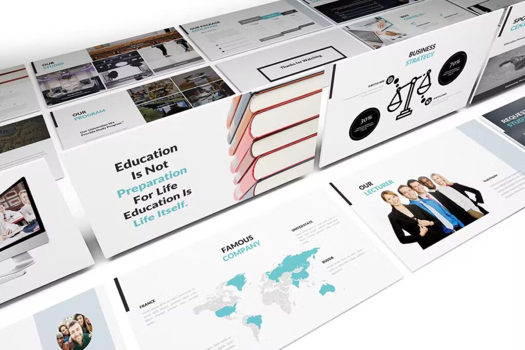 University and Education Powerpoint Template – MasterBundles