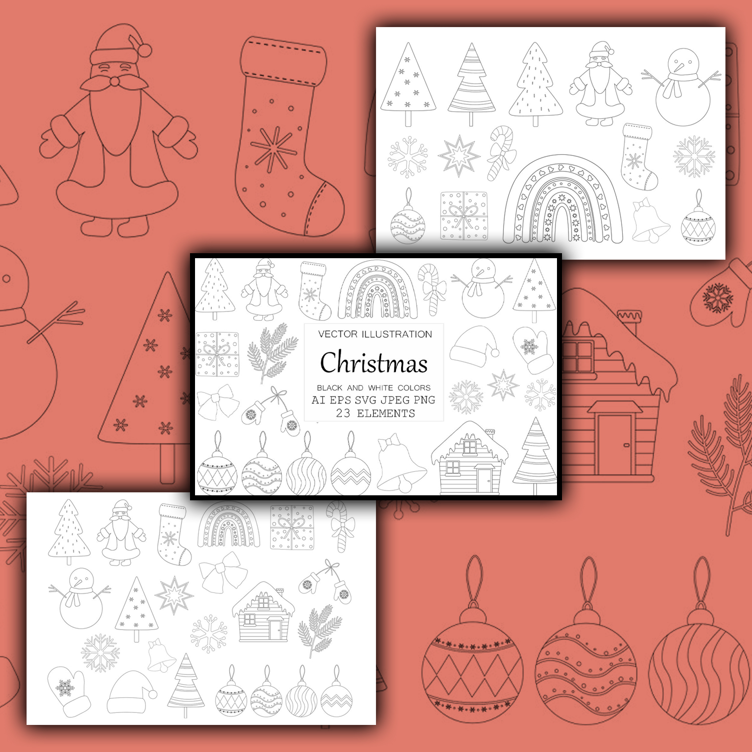 Preview christmas coloring new year coloring.