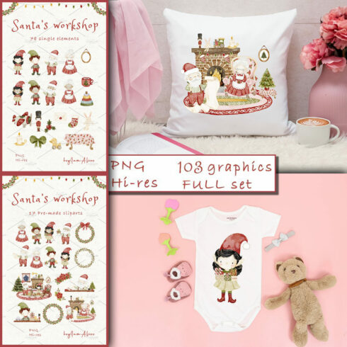 103 Christmas graphics featuring Christmas creatures.