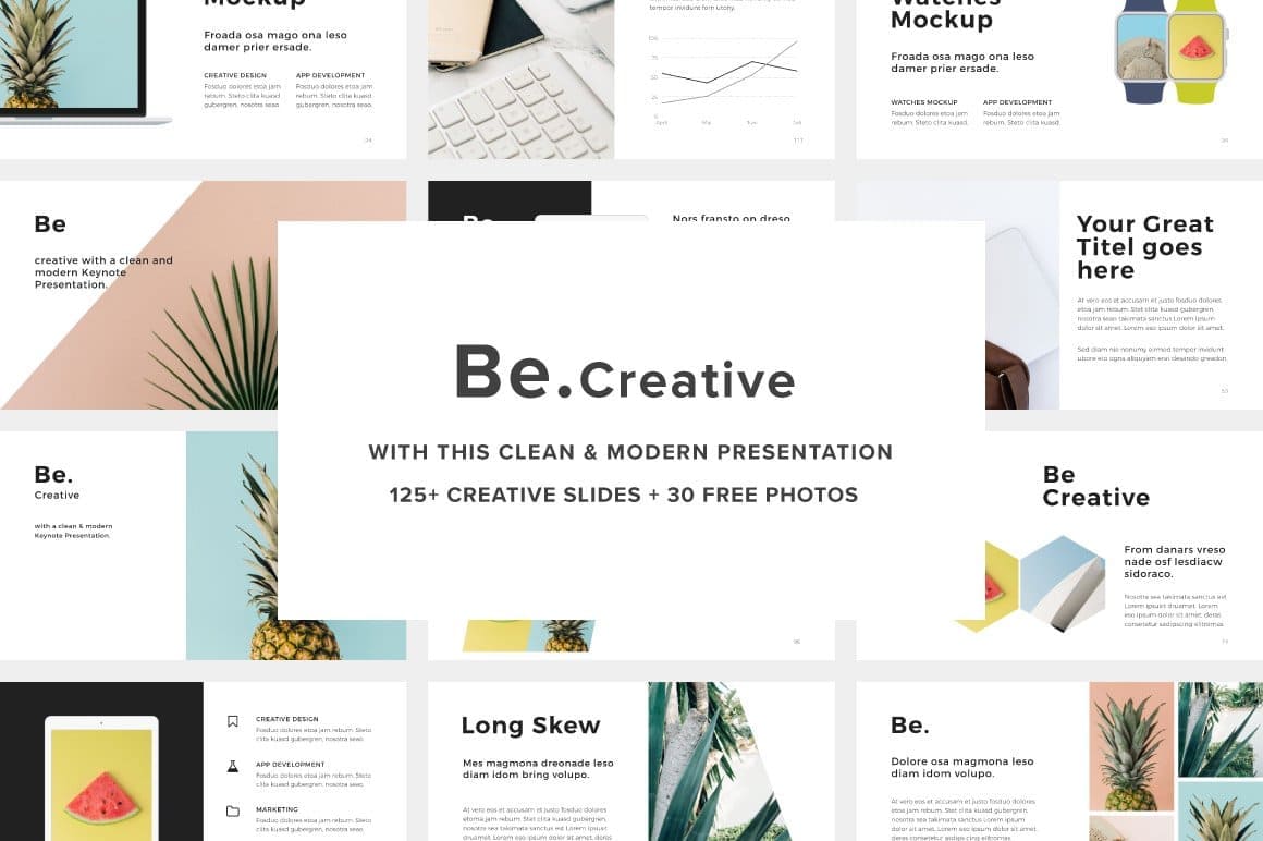 125+ creative slides of Be.