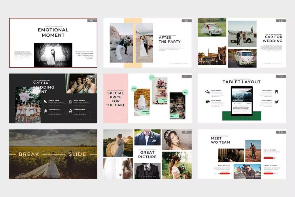 Corridoio: Wedding Organizer Powerpoint Template – MasterBundles