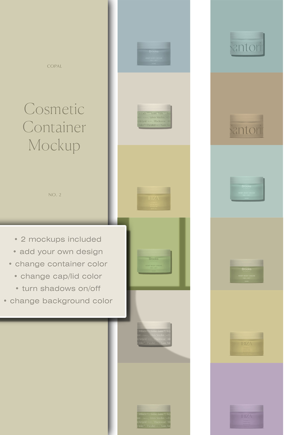 Cosmetic container mockup of pinterest.