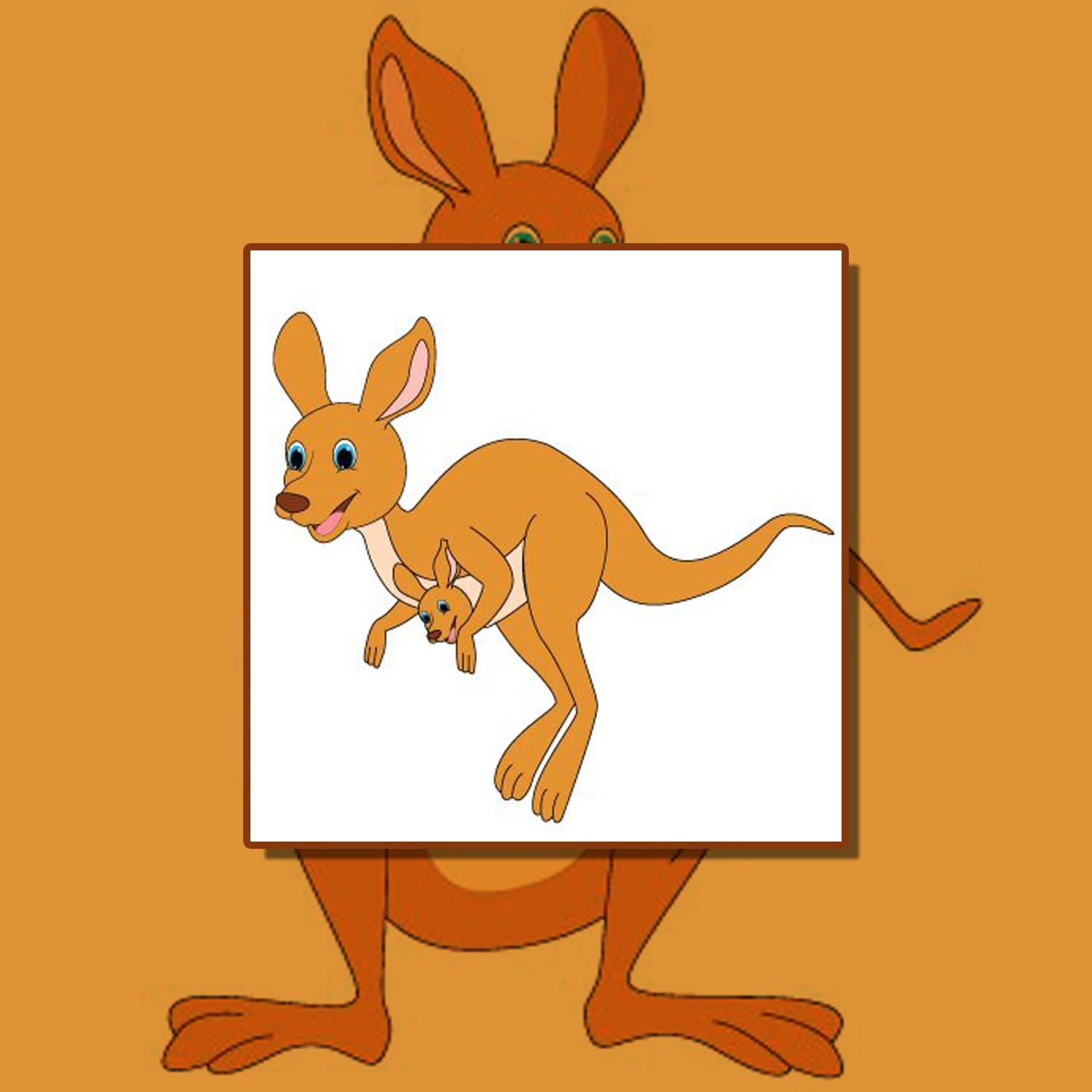 Cute Kangaroo Cartoon Design cover image.