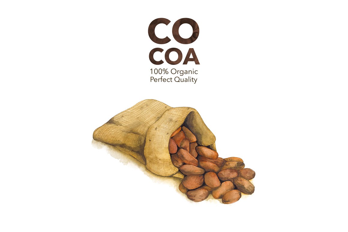 Image of a bag of cocoa beans.