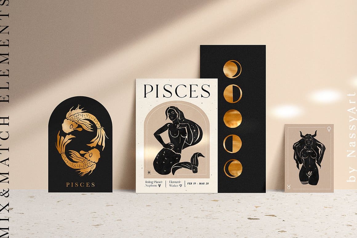 Mix and match elements of Pisces.