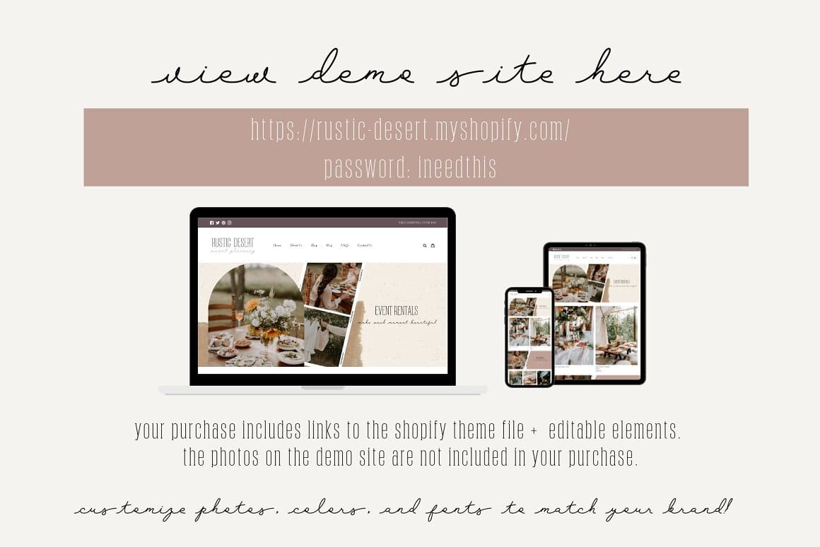 Editable elements plus links include to the shopify theme files.