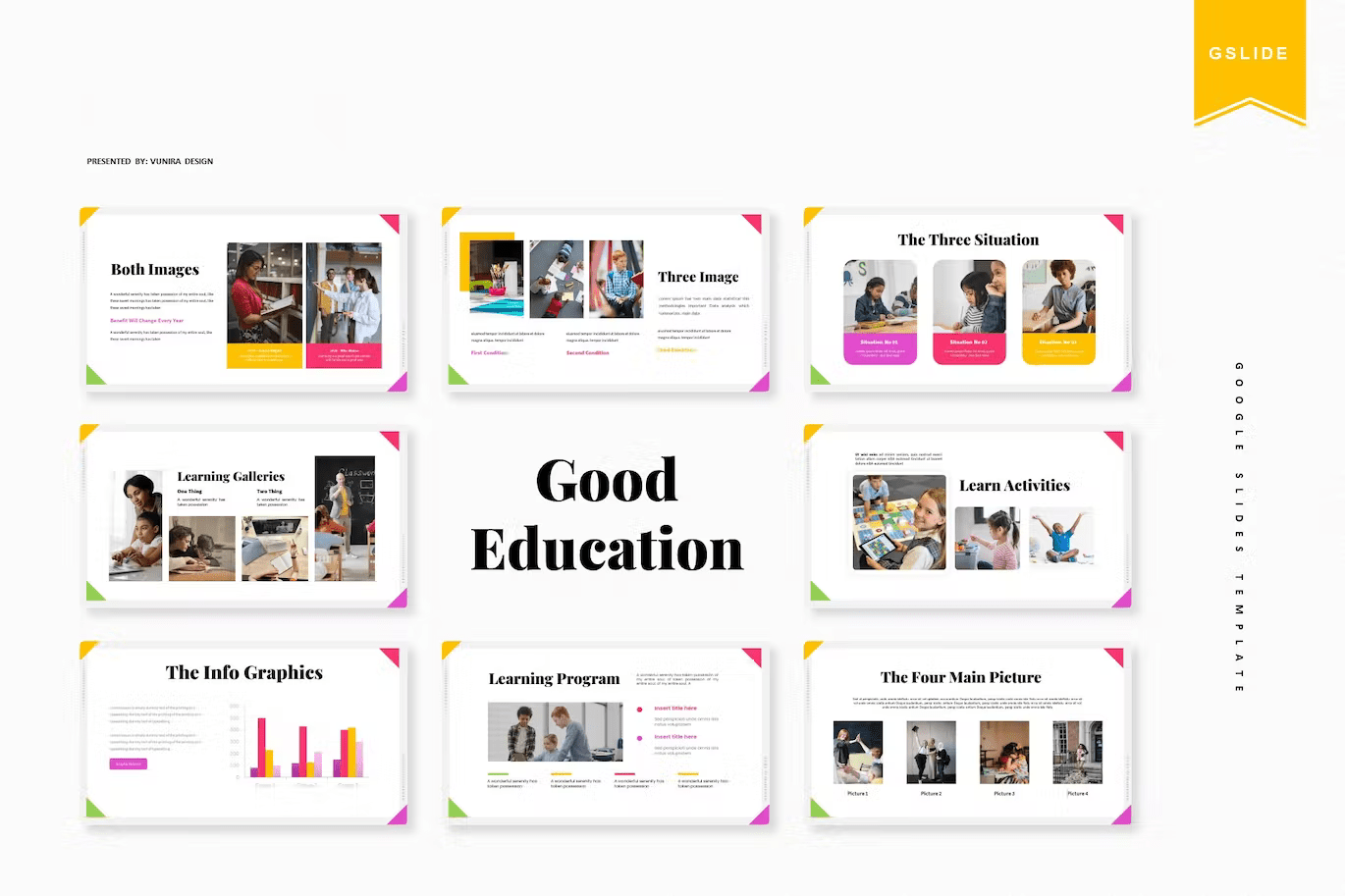 Presentation template set cover page.