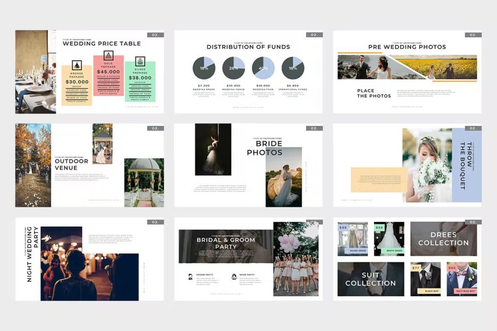 Corridoio: Wedding Organizer Powerpoint Template – MasterBundles