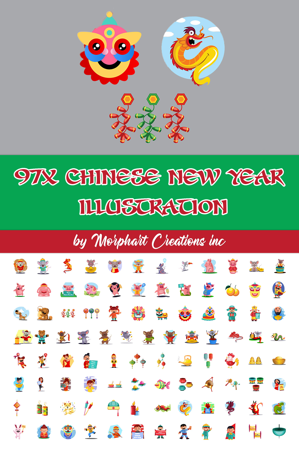 Chinese new year illustration of pinterest.