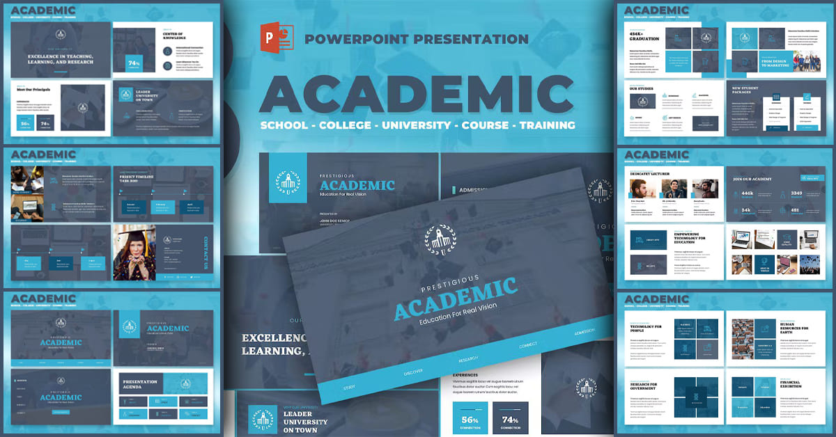 Academic - University School Powerpoint – MasterBundles