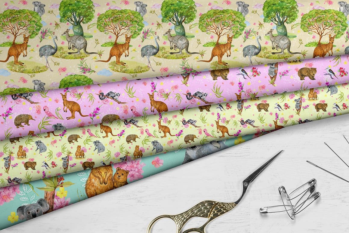 Australian Animals Patterns preview image.