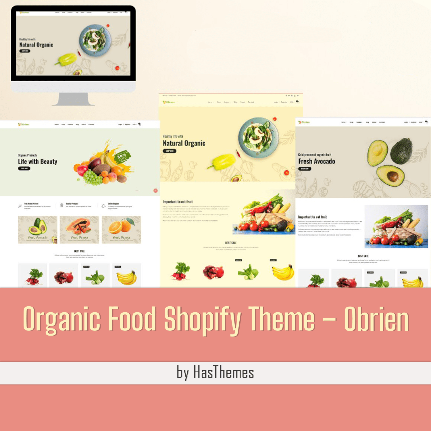 Fresh avocado of Organic Food Shopify Theme – Obrien.