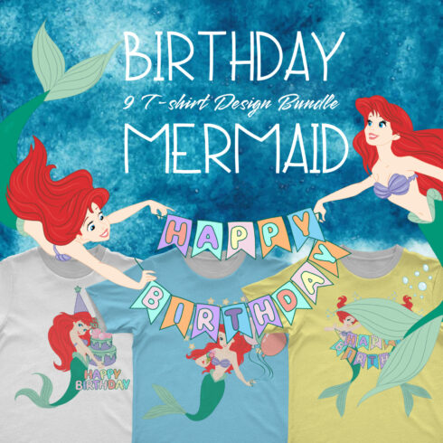 Prints of images birthday mermaid.