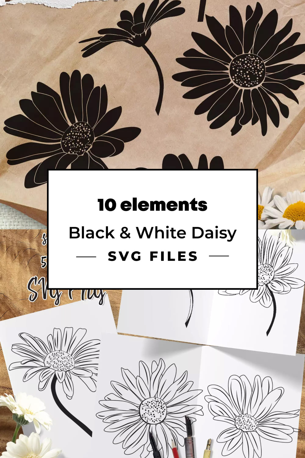 Black white daisy svg files images of pinterest.