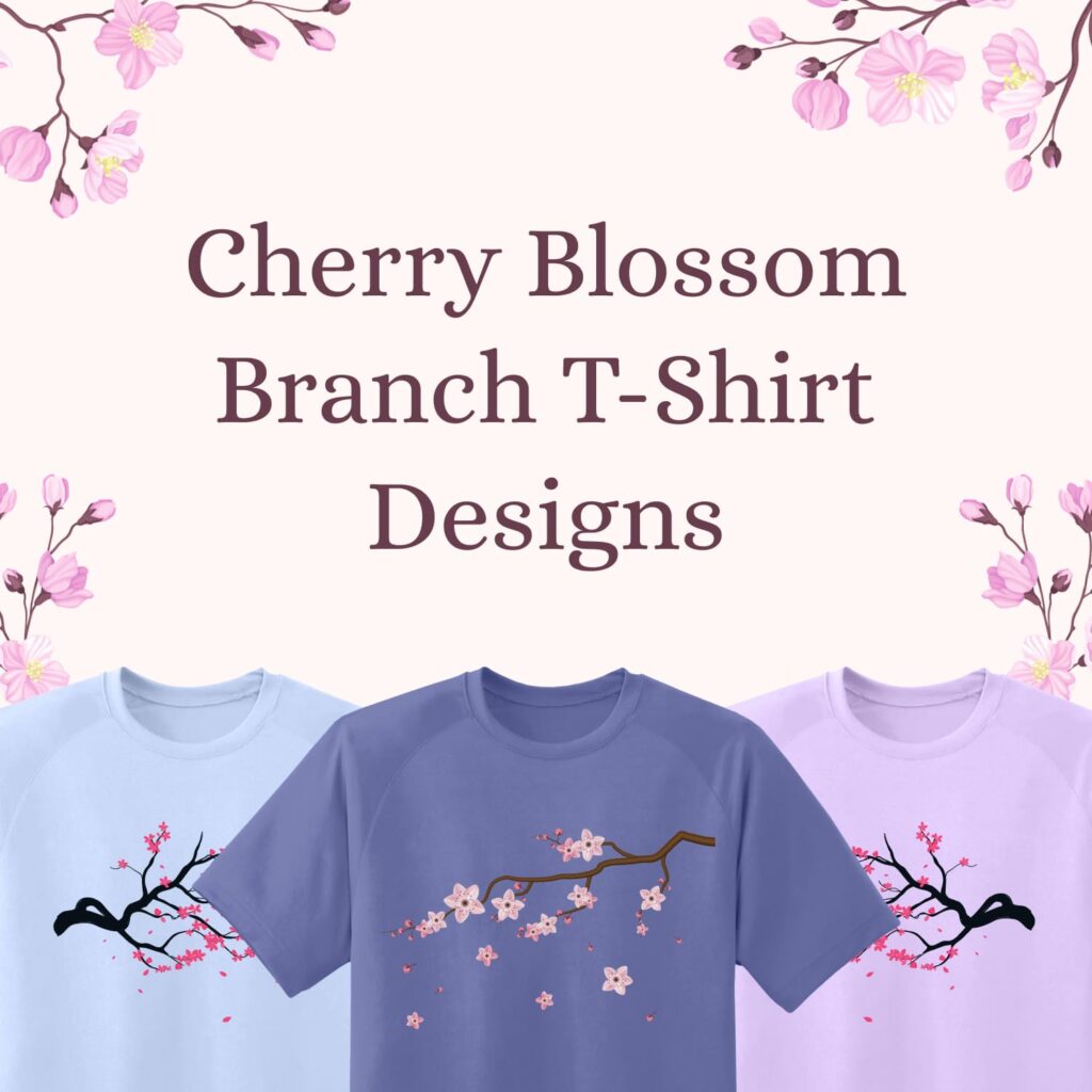 Cherry Blossom Branch T-shirt Designs – MasterBundles