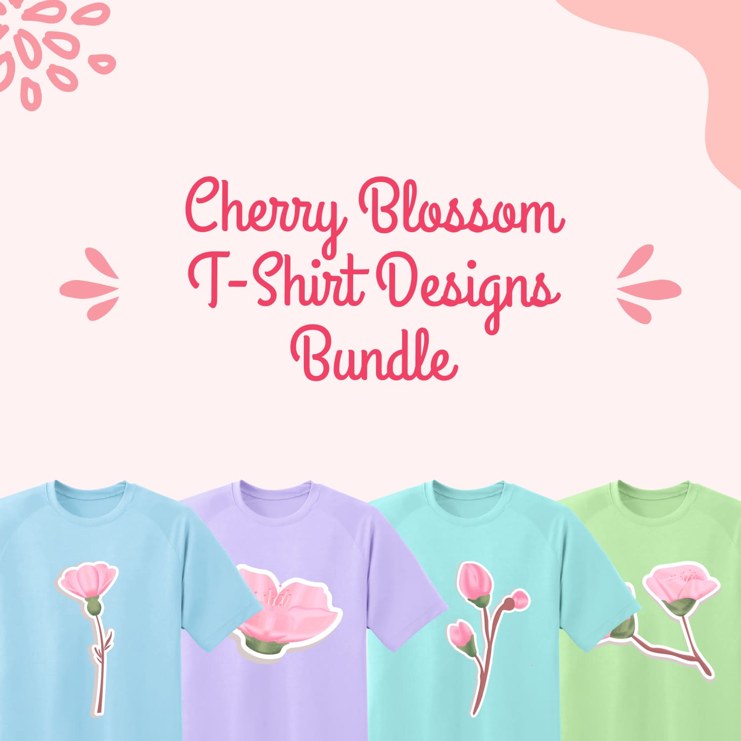 Preview many t-shorts with cherry blossom.