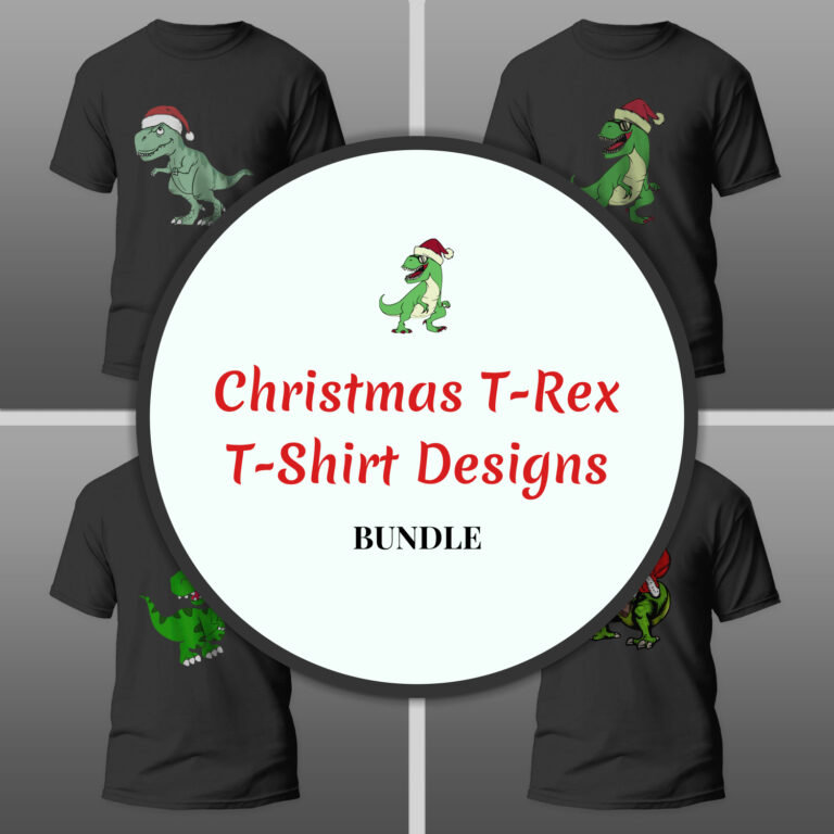 Christmas Trex SVG Tshirt Designs Bundle MasterBundles