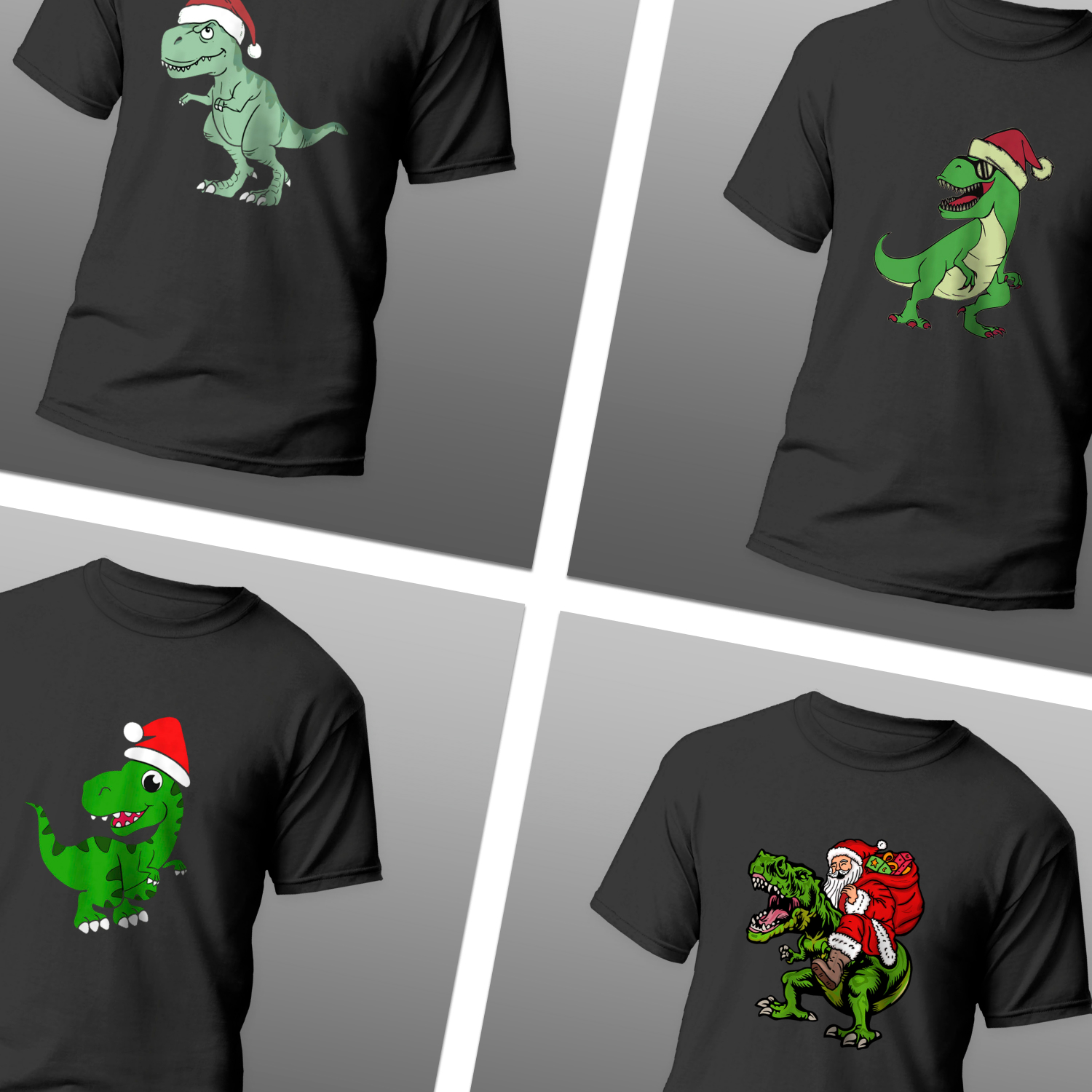 christmas t rex t shirt designs bundle 02 311
