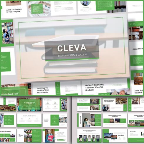 Awesome team of Cleva - University & Collage PowerPoint Template.