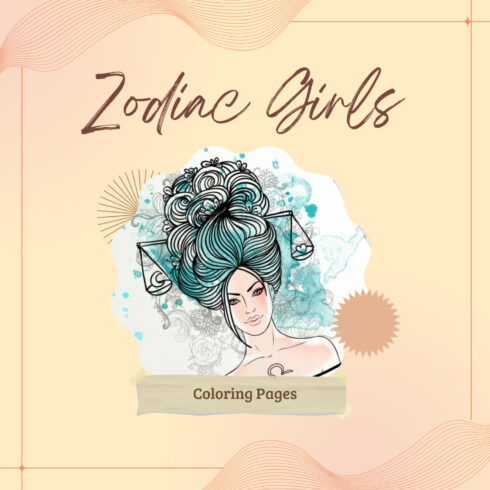 Preview coloring pages zodiac girls.