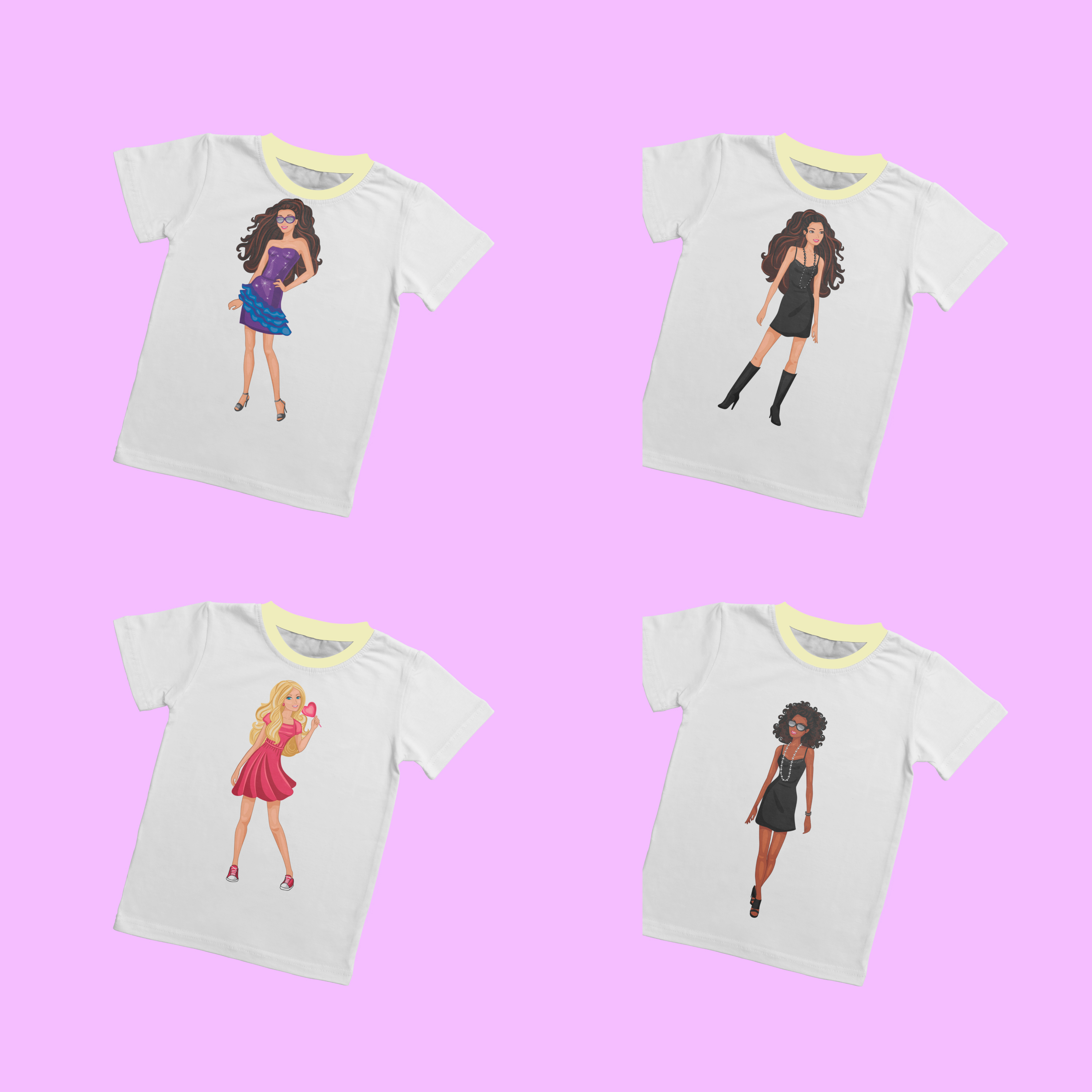 Preview come on barbie lets go party t shirt designs bundle.