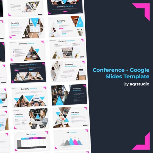 Preview illustrations conference google slides template.