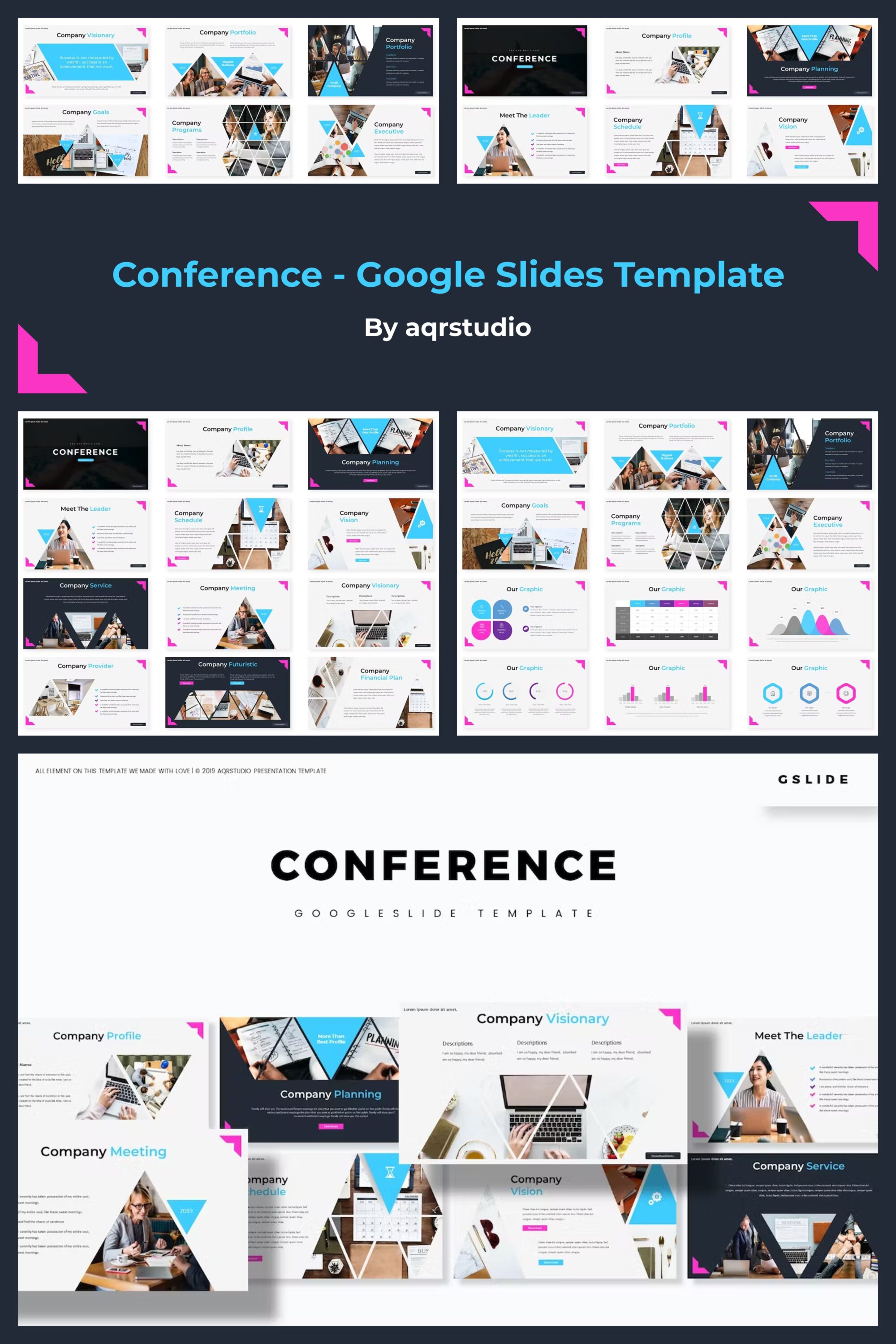 Conference google slides template images of pinterest.