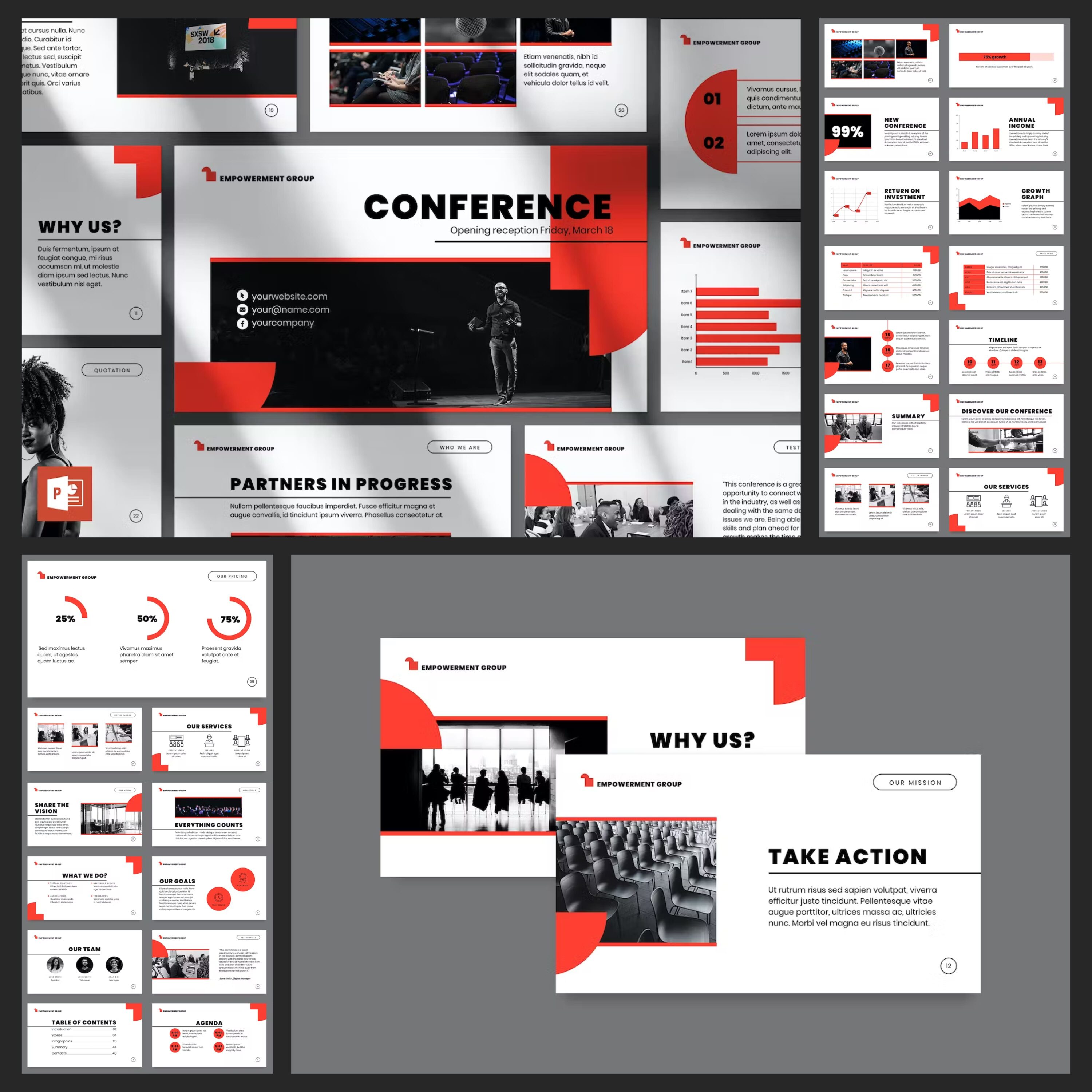 Images preview conference powerpoint presentation template.