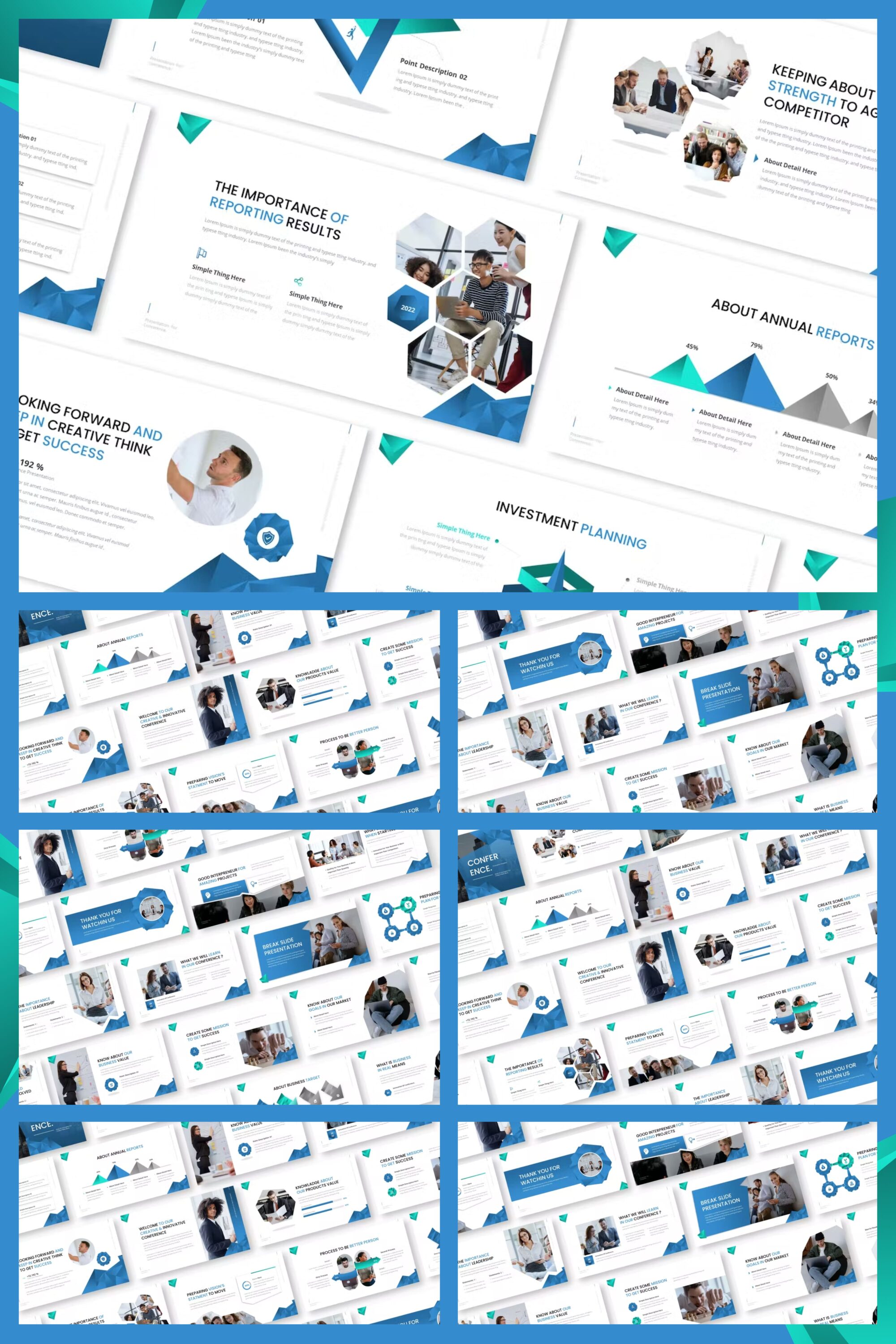 Conference powerpoint presentation template of pinterest.