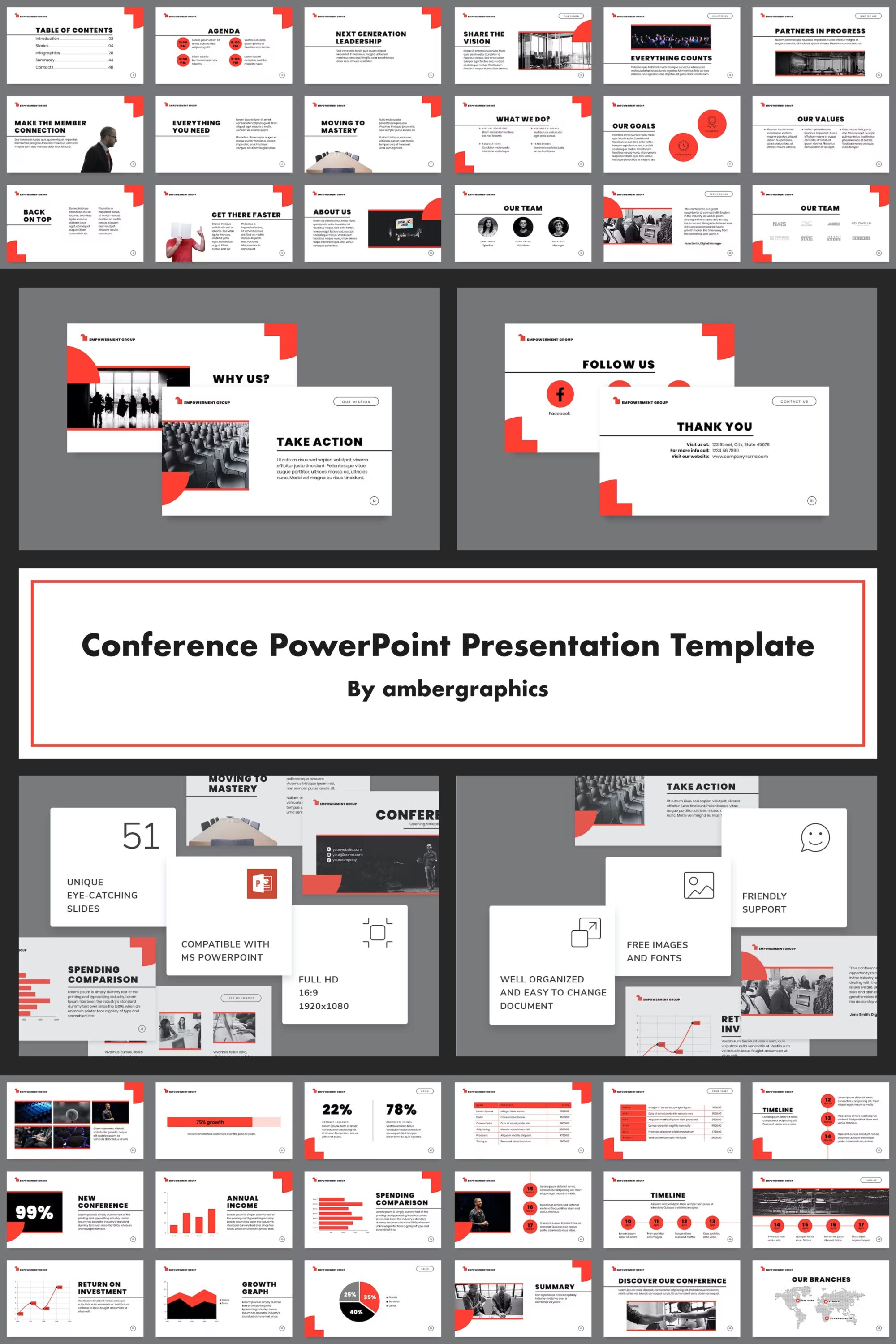 Conference powerpoint presentation template illustration of pinterest.