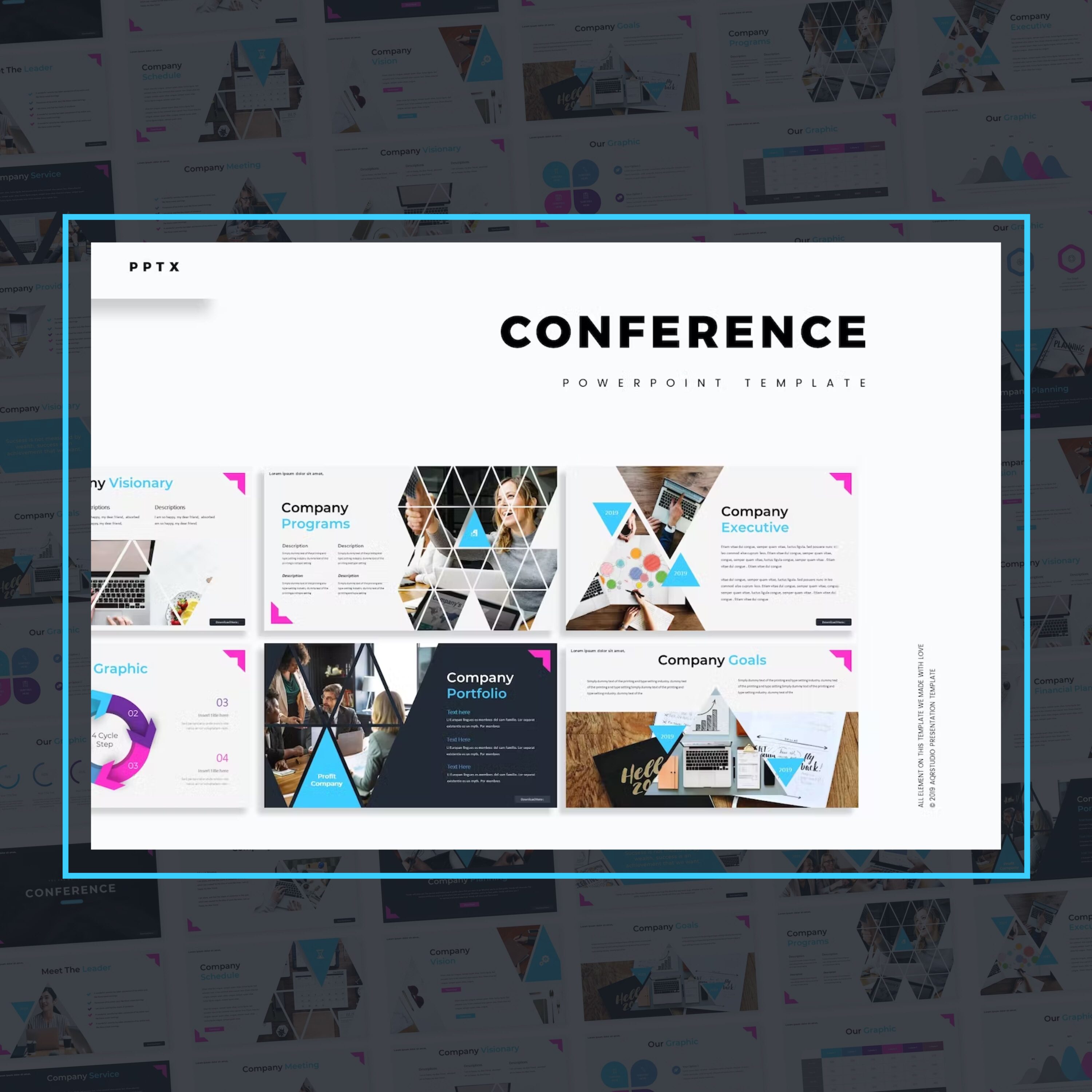 Conference powerpoint template illustration.